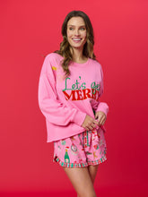 Load image into Gallery viewer, Let's Get Merry Lounge Sweatshirt - detail