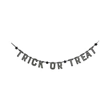 Load image into Gallery viewer, Trick or Treat Felt Glow in the Dark Banner