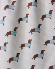 Load image into Gallery viewer, Geometry Coastal Dachshund Tea Towel