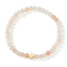 Load image into Gallery viewer, Boho Cross Natural Stone Bracelet