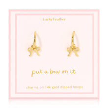 Load image into Gallery viewer, Beautiful Bows - Bow Charm Hoops