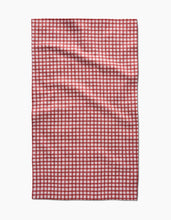 Load image into Gallery viewer, Fireside Plaid Red Tea Towel