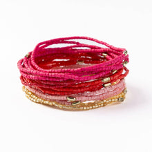 Load image into Gallery viewer, Chelsea 18 Strand Luxe Beaded Bracelet Set Pink
