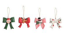 Load image into Gallery viewer, Mud Pie Ceramic Bow Ornament