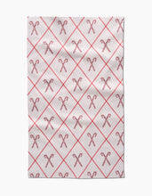 Load image into Gallery viewer, Festive Candy Canes Tea Towel
