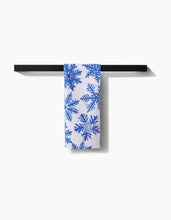 Load image into Gallery viewer, Snowy Days Blue Tea Towel