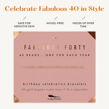 Load image into Gallery viewer, 40th Milestone Birthday Bracelet