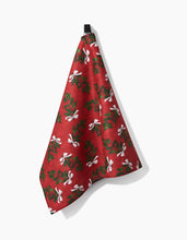 Load image into Gallery viewer, Christmas Berry Bow Tea Towel