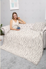 Load image into Gallery viewer, Zebra 2 in 1 Throw Blanket and Pillow