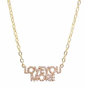 Love You More Gold Stacked Necklace