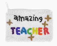 Load image into Gallery viewer, Beaded Teacher Coin Purse
