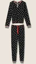Load image into Gallery viewer, PJ Salvage Tiny Hearts Waffle Thermal Ski Jammie Set