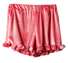 Load image into Gallery viewer, Velvet Ruffle Shorts