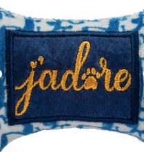 Load image into Gallery viewer, Royal Blue & White Dogior Dog Bone Toy by Haute Diggity Dog