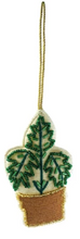Load image into Gallery viewer, Cotton & Glass Beaded Potted Plant Ornament