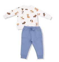 Load image into Gallery viewer, Puppy or Teddy Bear Raglan Sweatshirt + Jogger Set