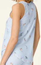 Load image into Gallery viewer, Dogs Fetch & Frolic Ice Blue Tank & Shorts Pajama Set by PJ Salvage