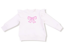 Load image into Gallery viewer, Pretty Bow Ruffle Sweatshirt