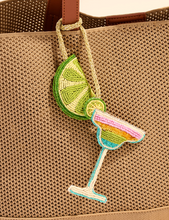 Load image into Gallery viewer, Lime & Margarita Beaded Bag Charm