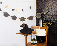 Load image into Gallery viewer, Multi Star Grad Hat Felt Banner Set