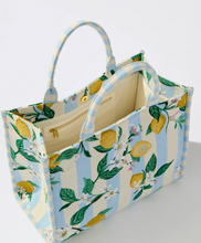 Load image into Gallery viewer, Lemon Stripe Jacquard Tote