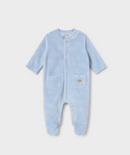 Load image into Gallery viewer, Mayoral Blue Velour Onesie