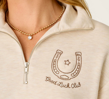 Load image into Gallery viewer, PJ Salvage Western Ways Oatmeal Quarter Zip & Pant Separates