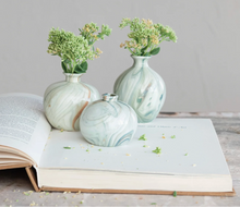 Load image into Gallery viewer, Stoneware Vases with Marbled Design