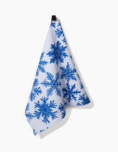 Load image into Gallery viewer, Snowy Days Blue Tea Towel