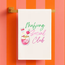 Load image into Gallery viewer, "Mahjong Social Club" Flour Sack Tea Towel