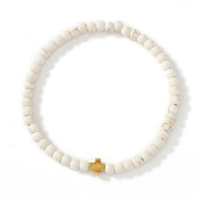 Load image into Gallery viewer, Boho Cross Natural Stone Bracelet