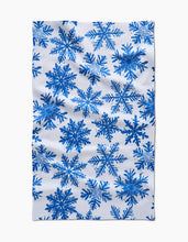 Load image into Gallery viewer, Snowy Days Blue Tea Towel