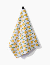 Load image into Gallery viewer, Yellow Tulip Flowers Tea Towel by Geometry