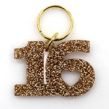Load image into Gallery viewer, SWEET 16 Glitter Keychain