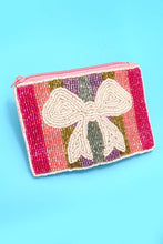 Load image into Gallery viewer, Bow Beaded Coin Purse