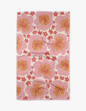 Load image into Gallery viewer, Geometry Hibiscus Sunset Tea Towel