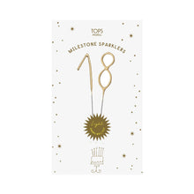 Load image into Gallery viewer, Mini 4" Gold Milestone Number Sparkler Wands - Custom Option