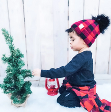 Load image into Gallery viewer, Lux Beanz Buffalo Plaid Beanies (Kids & Adults)