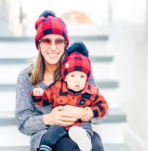Load image into Gallery viewer, Lux Beanz Buffalo Plaid Beanies (Kids & Adults)