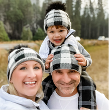 Load image into Gallery viewer, Lux Beanz Buffalo Plaid Beanies (Kids & Adults)
