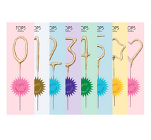 Load image into Gallery viewer, Mini Gold Number Sparklers