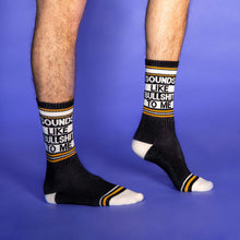 Load image into Gallery viewer, Sounds Like Bullshit To Me Gym Crew Socks
