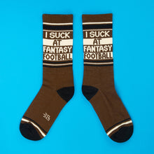 Load image into Gallery viewer, I Suck At Fantasy Football Gym Crew Socks
