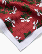 Load image into Gallery viewer, Christmas Berry Bow Tea Towel
