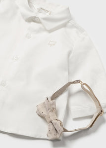 Long Sleeve Shirt with Bow Tie