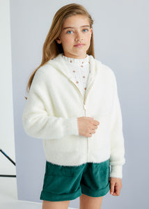 Fuzzy Zip-Up Cardigan