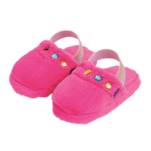 Load image into Gallery viewer, Mud Pie Jeweled Fur Slippers - Hot Pink
