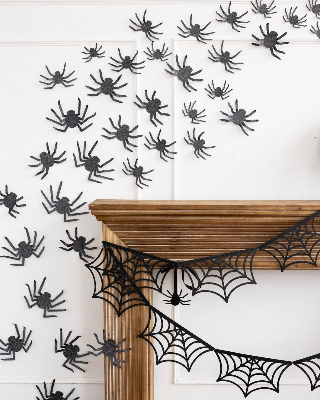 Glittered Wall Décor Spiders