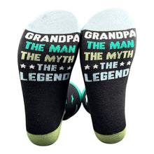 Load image into Gallery viewer, Grandpa The Man The Myth The Legend Socks
