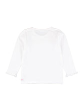 Load image into Gallery viewer, Girls White Knit Long Sleeve Ruffle Sleeve Top
